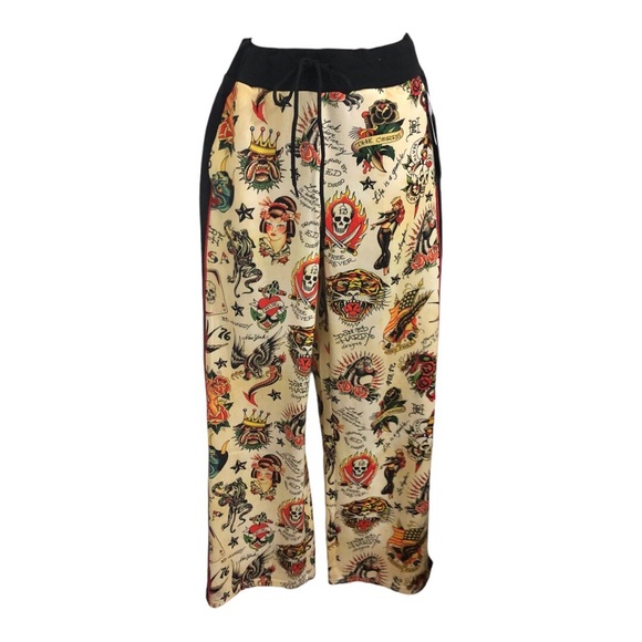 Ed Hardy Y2K throwback iconic Ed Hardy graphic print multi Track Pants size S - Picture 5 of 13